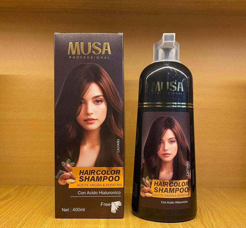 SHAMPOO TINTE 100% NATURAL CON ACEITE DE ARGÁN Y ÁCIDO HIALURONICO!