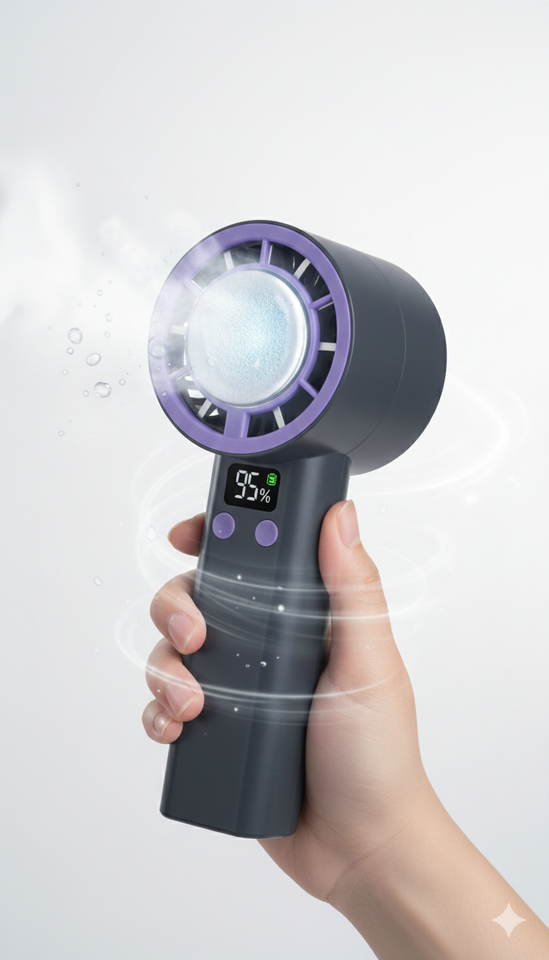 ¡VENTILADOR DE MANO TURBO ICE DE 100 VELOCIDADES!