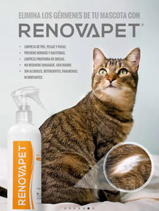 RENOVAPET TÓPICO - LIMPIADOR DE PELAJE / PIEL / OREJAS Y PATAS PARA PERROS Y GATOS
